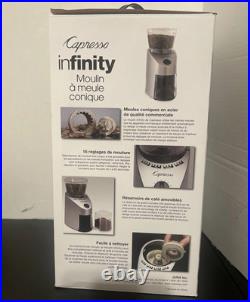 Capresso Infinity Conical Burr Grinder Stainless Finish Capresso Infinity Conical Burr Grinder Stainless Finish