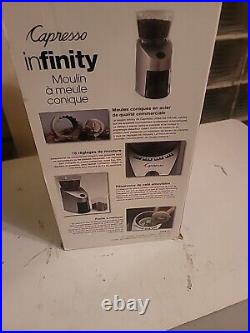 Capresso Infinity Conical Burr Grinder Stainless Finish