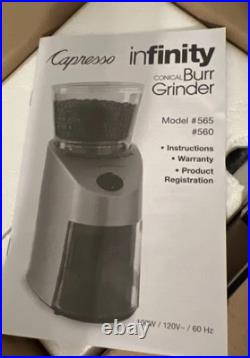 Capresso Infinity Conical Burr Grinder Stainless Finish Capresso Infinity Conical Burr Grinder Stainless Finish