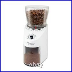 Capresso Infinity Plus Conical Burr Grinder White with Cleaning Bundle
