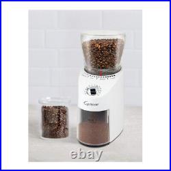 Capresso Infinity Plus Conical Burr Grinder White with Cleaning Bundle