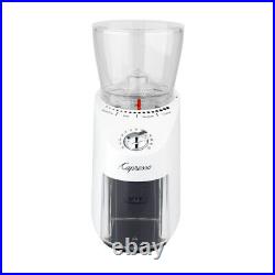 Capresso Infinity Plus Conical Burr Grinder White with Coffee Canister