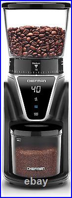 Chefman Conical Burr Coffee Grinder, Create the Boldest & Most Flavorful Grind w