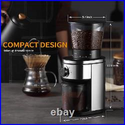 Coffee Bean Burr Grinder Electric, Burr Mill Conical Coffee Grinder, Coffee Grin