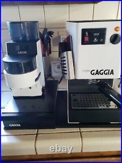 Coffee Gaggia Old White Coffee 1500W, Gaggia burr mdf grinder bundle