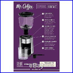 Coffee Grinder Automatic Burr Mill Grinder Mr Electric Silver / Black