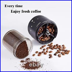 Coffee Grinder Conical Ceramic Burr Portable Electric Slowly Grinding as Manual