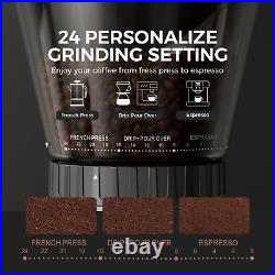 Coffee Grinder Conical Coffee Grinder with Digital Timer Display, 24 Precise Sett