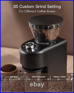 Coffee Grinder Electric, Conical Burr Coffee Grinder with 35 Grind Settings