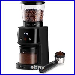 Coffee Grinder with Precision Electronic Timer Conical Burr Electric Coffee