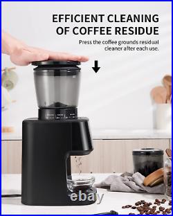 Coffee Grinder with Precision Electronic Timer, Conical Burr Electric Coffee Bea