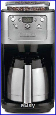 Coffee Maker 12-Cup Brushed Chrome Automatic Programmable With Burr Grinder