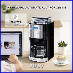 Coffee Maker with Burr Grinder Built-In Pr. 12 Cup Coffee Grinder and Maker