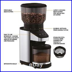 Conical Burr Coffee Bean Grinder Stainless Steel With Doser And Scale Barista Pro