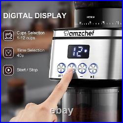 Conical Burr Coffee Grinder 30 Precise Coffee Grinder withLED Screen 150 Watts