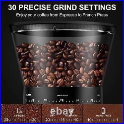 Conical Burr Coffee Grinder 30 Precise Coffee Grinder withLED Screen 150 Watts