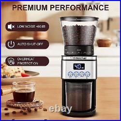 Conical Burr Coffee Grinder 30 Precise Coffee Grinder withLED Screen 150 Watts