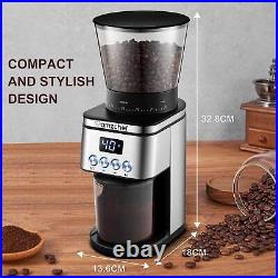 Conical Burr Coffee Grinder 30 Precise Coffee Grinder withLED Screen 150 Watts