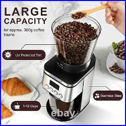 Conical Burr Coffee Grinder 30 Precise Coffee Grinder withLED Screen 150 Watts