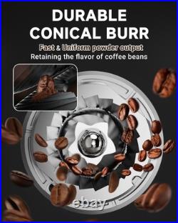 Conical Burr Coffee Grinder 30 Precise, Coffee Grinder with LED Screen & Anti Conical Burr Coffee Grinder 30 Precise, Coffee Grinder with LED Screen & Anti