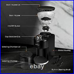 Conical Burr Coffee Grinder, Adjustable Burr Mill with 35 Grind Settings