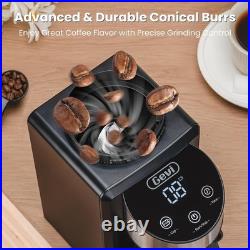 Conical Burr Coffee Grinder, Adjustable Burr Mill with 35 Precise Grind Setti Conical Burr Coffee Grinder, Adjustable Burr Mill with 35 Precise Grind Setti