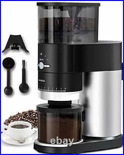 Conical Burr Coffee Grinder, ENZOO Electric Coffee Bean Grinder with (Black)