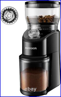 Conical Burr Coffee Grinder Electric Adjustable Mill 14 Precise Grind Setting
