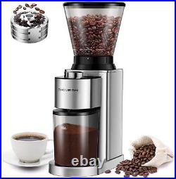 Conical Burr Coffee Grinder Electric Anti-Static Coffee Bean Grinder for Office