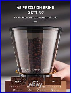 Conical Burr Coffee Grinder Electric Anti-Static Coffee Bean Grinder for Office