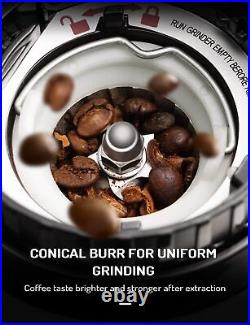 Conical Burr Coffee Grinder Electric Anti-Static Coffee Bean Grinder for Office