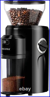 Conical Burr Coffee Grinder, Electric Coffee Grinder with 18 Grind Settings, Adj
