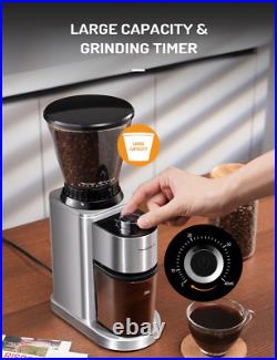 Conical Burr Coffee Grinder Electric, Upgrade Anti-Static Electric Espresso Coff Conical Burr Coffee Grinder Electric, Upgrade Anti-Static Electric Espresso Coff