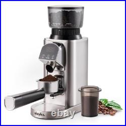 Conical Burr Coffee Grinder Electric with Electronic Timer, Anti-Static, Coff