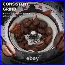 Conical Burr Coffee Grinder Electric with Electronic Timer, Anti-Static, Coff