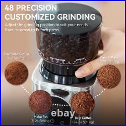 Conical Burr Coffee Grinder Electric with Electronic Timer, Anti-Static, Coff