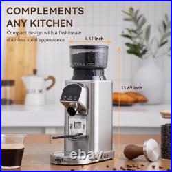 Conical Burr Coffee Grinder Electric with Electronic Timer, Anti-Static, Coff