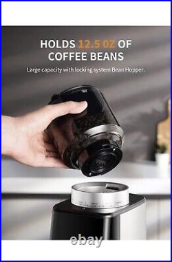 Conical Burr Coffee Grinder, Touchscreen Adjustable, Electronic Timer, Espresso