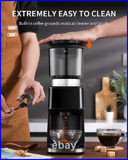 Conical Burr Coffee Grinder for Espresso with Precision Electronic