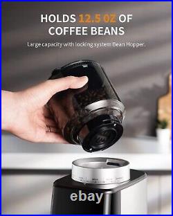 Conical Burr Coffee Grinder for Espresso with Precision Timer, Touchscreen Adjus