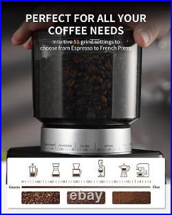 Conical Burr Coffee Grinder for Espresso with Precision Timer Touchscreen Adjust Conical Burr Coffee Grinder for Espresso with Precision Timer Touchscreen Adjust
