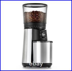 Conical Burr Coffee Grinder in Stainless Steel