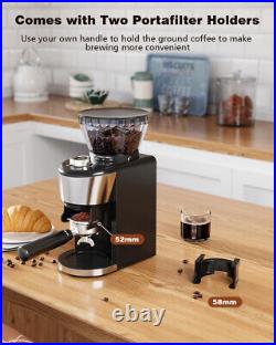 Conical Burr Coffee Grinder with 35-Position for 2-12 Cup, Anti-Static, Double P