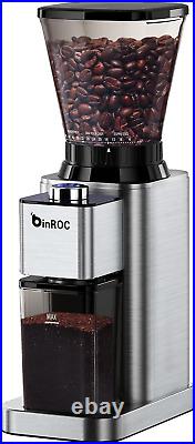 Conical Burr Coffee Grinder with 48 Grind Settings, Anti-Static Adjustable Elect