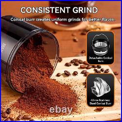 Conical Burr Coffee Grinder with Digital Control, Espresso Grinder with 31 Preci