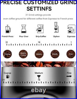 Conical Burr Coffee Grinder with Digital Control, Espresso Grinder with 31 Preci Conical Burr Coffee Grinder with Digital Control, Espresso Grinder with 31 Preci
