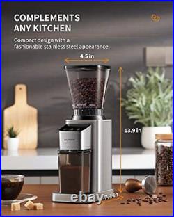 Conical Burr Coffee Grinder with Precision Electronic Timer