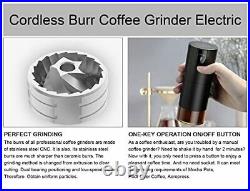Cordless Coffee Grinder ElectricUSB Rechargeable Grinder with CNC Stainless S