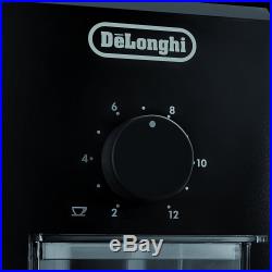 Delonghi KG79 Premium Electric Coffee 12-Cup Burr Grinder Machine Black 220V