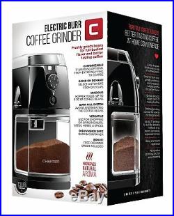 Electric Burr Coffee Grinder 8 oz Capacity 17 Grinding Options Chefman RJ44 New